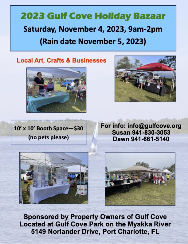 2023 POGC Community Bazaar flyer 11 4 2023 Correct Version