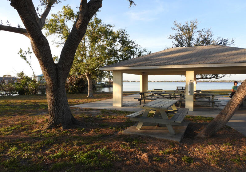 POGC park pavilion with view of the Myakka River